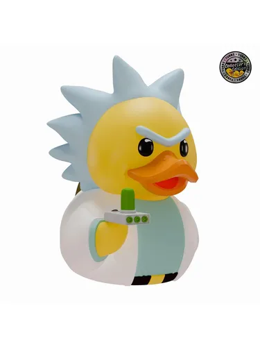 TUBBZ Sammlerausgabe: Rick & Morty – Rick Sanchez Cosplaying Gummiente - Diese witzige Vinylfigur von Rick Sanchez aus der TUBBZ-Reihe bringt die Kultfigur als charmante Gummiente ins Spiel. Perfekt zum Ausstellen und ideal für Sammler und Fans von Rick & Morty.