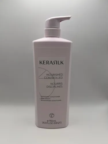 KERASILK Essentials Smoothing Conditioner 750 ml - Conditioner für geschmeidiges Haar, mit Biomimetischer Seide und Shea Öl, ideal für sprödes und frizziges Haar. 100 % vegan und klimaneutral.