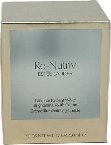 Estée Lauder Re-Nutriv Ultimate Radiant White Brightening Youth Creme 50 ml - Luxuriöse Gesichtscreme für Frauen, die fahl wirkende Haut aufhellt und gegen Pigmentflecken wirkt – für einen strahlenden Teint.