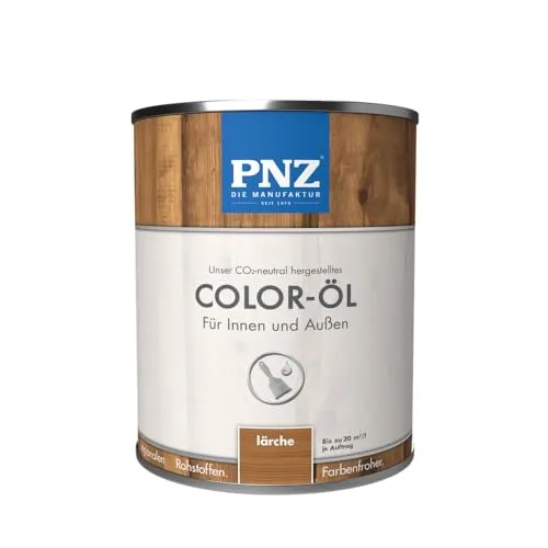 PNZ Color-Öl für Innen und Außen | lösemittelfreies Farböl für Holz - Hochwertiges PNZ Color-Öl für Innen und Außen, ideal für alle Holzarten. Mit geprüftem, lösemittelfreiem Farböl für nachhaltige Holzpflege und ansprechende Optik. Gebinde: 2.5L, Farbe: Lärche, perfekt für Bienenhäuser und mehr! Ihr Partner für Holzpflege!