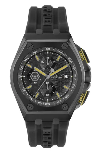 Philipp Plein Herren Chronograph Quarz Uhr PWGAA0221 - Armbanduhren für Herren mit elegantem Design, hochwertigem Silikonarmband und wasserdicht bis 5 bar – ideal für den täglichen Gebrauch.