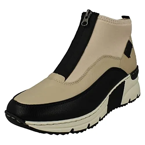 Rieker Damen Kurzstiefel N6352 - Wanderschuhe mit flachem Absatz, ideal für Alltag und Freizeit, bequem und modisch.