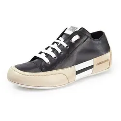 Candice Cooper Rock Patch S-Sneakers aus Leder in Vintage-Optik, schwarz 39 - Stylische Sneakers mit Schnürsenkeln und robuster Gummisohle. Das hochwertige Leder sorgt für Komfort und Langlebigkeit. Perfekt für jeden Anlass.