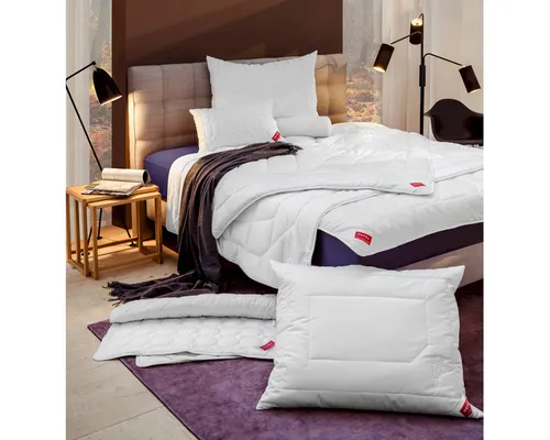 Hefel Naturfaserkissen Pure Maize 80x40 cm - Kissen für Allergiker, mit 100% Baumwollbezug und mittlerem Stützkomfort, maschinenwaschbar bis 60°C, ideal für gesunden Schlaf.