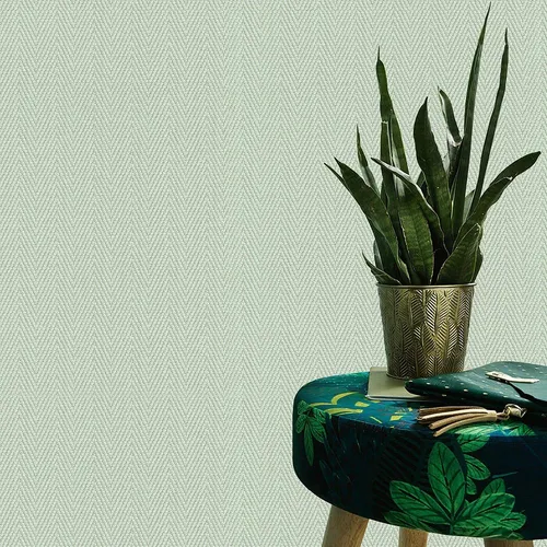 Vliestapete Grafik Fischgrät Muster Textil Optik Grün Blau 10536-07 (2,95€/1qm)