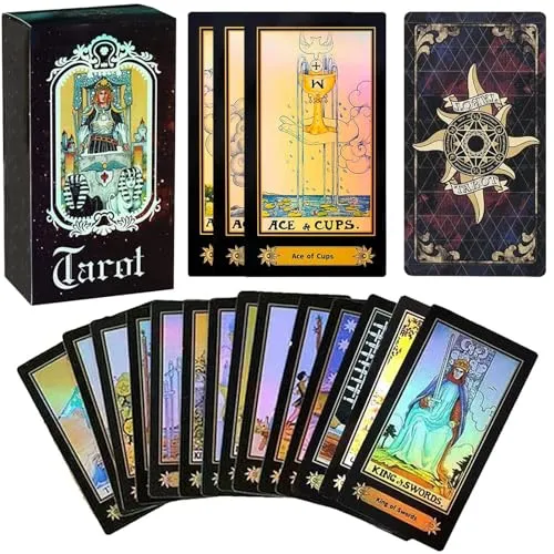 DMZK Tarot Kartenspiel 78 Blatt, Vintage Waite Tarot Weissagung Wahrsagerei Spiel Für Partys
