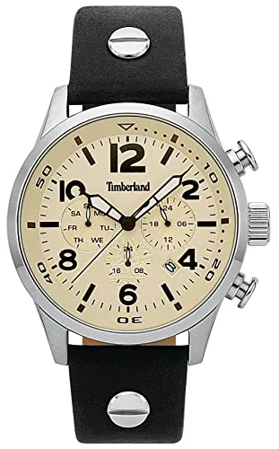 Timberland Jenness TBL.15376JS/07 Herrenuhr Dualtimer - Armbanduhren: Elegante Herrenuhr mit Edelstahlgehäuse, 50m wasserdicht und praktischer Datumsanzeige – ideal für Reisen und den Alltag.