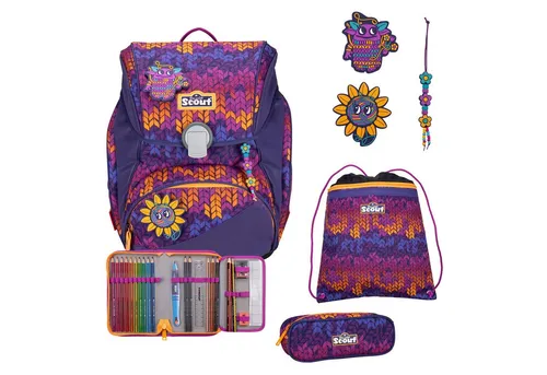 SCOUT ALPHA EXCLUSIV SUPERFLASH FANTASY Schulranzen Set