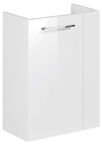 FACKELMANN SCENO Waschbeckenunterschrank schmal – Optimaler Stauraum für kleine Bäder - Unterschrank fürs Bad mit einer Breite von nur 44 cm, ideal für Gäste-WCs, bietet optimalen Stauraum und gedämpfte Scharniere für sanftes Schließen.