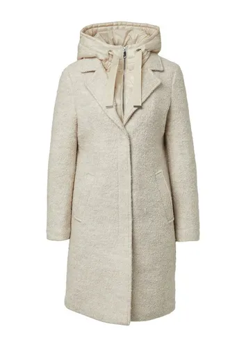s.Oliver Wollmix Mantel mit herausnehmbarem Steppeinsatz - Funktionsjacke mit Regular Fit, abnehmbarer Kapuze und Innentasche – ideal für Outdoor-Aktivitäten und wechselhaftes Wetter.
