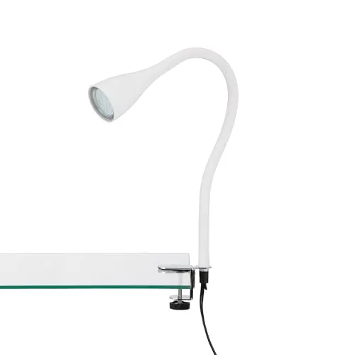 Briloner Leuchten LED Klemmleuchte - Flexibel und Praktisch - Klemmleuchte, 250 Lumen, flexibles Design mit Schnurschalter, ideal für den Einsatz am Schreibtisch oder Nachttisch, EEK: A+