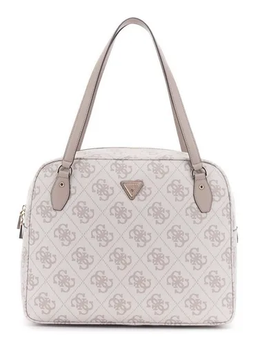 GUESS Shopper Travel Tote – Luxuriöse Tragetasche - Stylische GUESS Shopper Tasche in edlem Logo-Muster. Geräumiges Hauptfach mit Laptopfach, ideal für Alltag und Reisen. Praktische Trolleyhalterung für einfachen Transport.