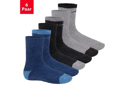 Footstar Kuschelsocken Plüschsocken für Damen & Herren Socken (6 Paar)