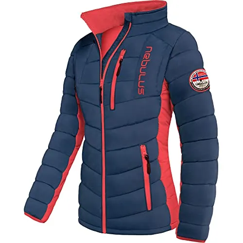 Nebulus Damen Jacke GRAFFITY, warme Outdoorjacke, praktische & vielseitige Übergangs- & Winterjacke, navy-rot - M/38