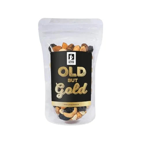 Bremer Gewürzhandel GeNUSSmischung Old but Gold, Nussmix, Studentenfutter mit Spruch, 175g