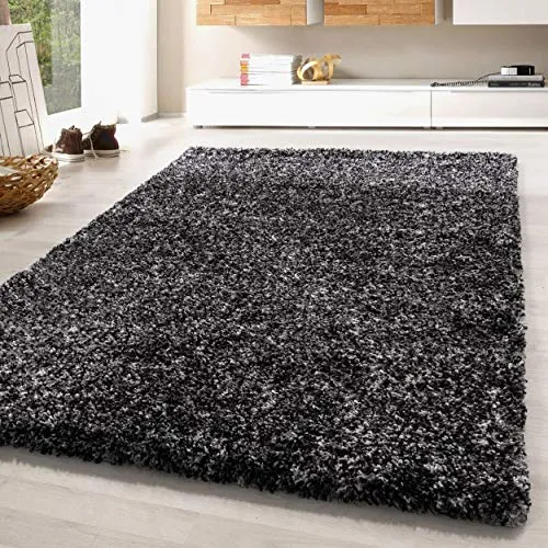 Produktbild SIMPEX Hochflor Teppich Anthrazit 140 x 200 cm
