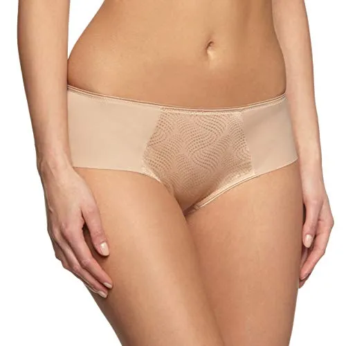 Triumph Slip Essential Minimizer Hipster - Schimmerndes Jacquardmuster in Natur - Funktionsunterwäsche mit Baumwollzwickel und elastischem Microtouch-Material für höchsten Tragekomfort und eine figurfreundliche Passform.
