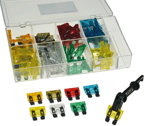 CT18591 Sortiment Kfz Flachsteck Sicherungen mit Sortiments-Box, 100-teilig