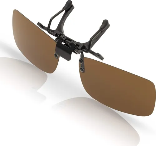 City Vision Herren Brillen Aufsatz Polarisiert Clip On Modern Praktisch 30447 Braun