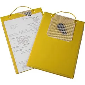 10x Werkstattmappe Edge gelb - Eichner - Fächer- & Ordnungsmappen, praktische und robuste Auftragsmappen im DIN A4 Format, ideal für Handwerksbetriebe und zur optimalen Organisation von Aufträgen.