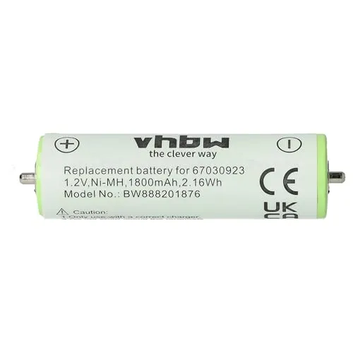 vhbw Akku kompatibel mit Braun 5411, 5412, 5413, 5414, 5415, 5416, 5614, 5684 Rasierer Haarschneider (1800mAh, 1,2V, NiMH)