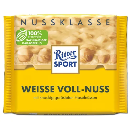  Ritter Sport Weiße Voll-Nuss, Schokolade, 100g Tafel 19,50€/1kg