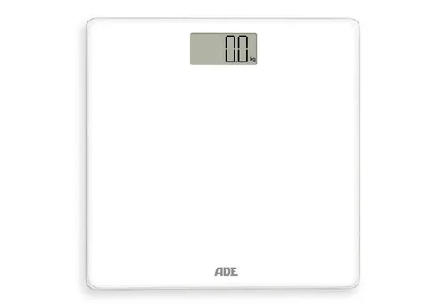 ADE Personenwaage Digitale Körperwaage mit großem LED Display, Wiegefläche aus gehärtetem Sicherheitsglas mit Tragkraft bis 180kg