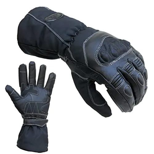PROANTI Regen Motorradhandschuhe Winter mit Touchscreen-Funktion (L)