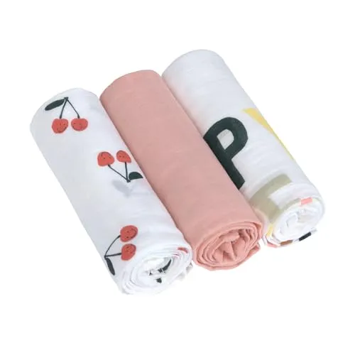 LÄSSIG Baby Mulltuch Spucktuch Puckdecke 3er Set von LÄSSIG