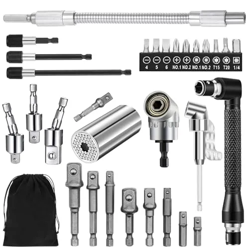 Stück Flexibler Bohrer-Verlängerungs-Set, 105° Rechtwinkliger Bohraufsatz, 1/4