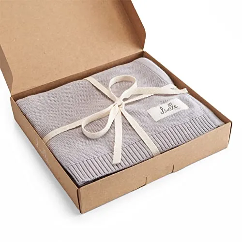 Livella Babydecke aus 100% Bio-Baumwolle in grau von Livella