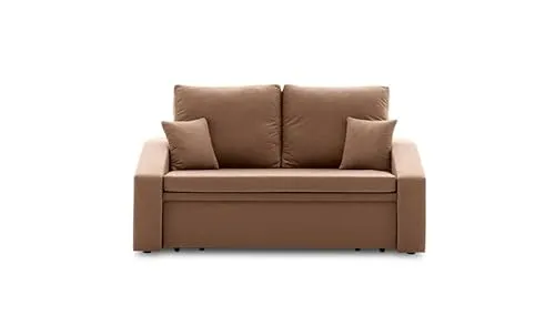 Sofini Sofa Hewlet mit Schlaffunktion! Best Schlafsofa! 2- Sitzer Sofa! Polstermöbel mit stauraum. Schlafsofa mit schlaffunktion und Bettkasten. Kleines Sofa! (MIKRO 48)