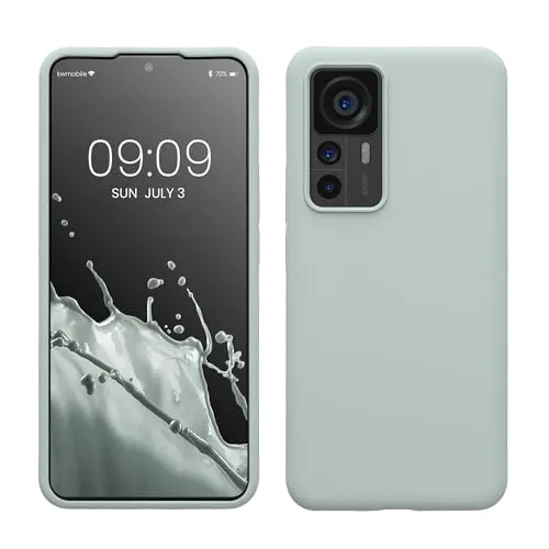 kwmobile Handyhülle für Xiaomi 12T / 12T Pro Hülle - Case Silikon - Kabelloses Laden - Schutzhülle Cover in Cool Mint
