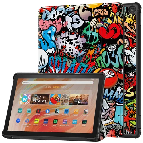 Hülle für Amazon Fire HD 10 2023 13.Gen 10.1 Zoll Smart Cover Etui mit Standfunk