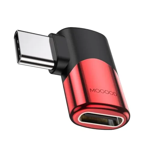MOGOOD USB-C Winkeladapter 90 Grad rot,40Gbps,1 St.USB-C Stecker auf Buchse