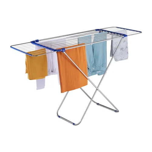 Wäscheständer ausziehbar Flügeltrockner - Edelstahl Flügelwäscheständer, ausziehbar bis 176 cm, leicht und platzsparend – ideal für jede Wohnung.