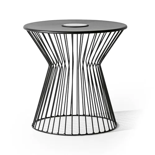 Lumaland Korbtisch mit LED-Beleuchtung 3,7V schwarz von Lumaland