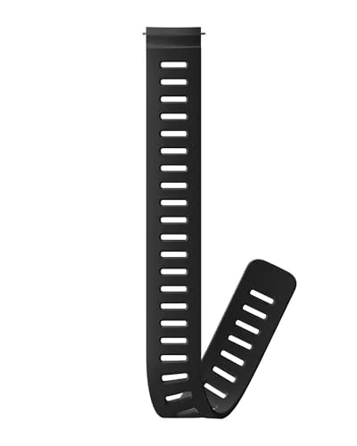 Suunto Dive1 Silikon-Verlängerungsarmband 24mm XL - Black - Smartwatch Zubehör für Taucher, ideal für das Tragen über Tauchanzügen mit einer Bandbreite von 24 mm und passend für verschiedene Suunto Modelle. Robust und leicht, für Handgelenke bis 330 mm.