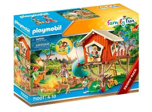 PLAYMOBIL® 71001 Family Fun Abenteuer-Baumhaus mit Rutsche - Freizeitspielzeug für Kinder ab 3 Jahren, fördert die Kreativität und sorgt für stundenlangen Spielspaß im Freien.