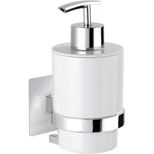 WENKO Seifenspender QUADRO mit Turbo-Loc-Befestigung - Seifenspender in modernem Design, mit Turbo-Loc-Befestigung für eine einfache Montage ohne bohren. Perfekt für Ihr Badezimmer oder die Küche.