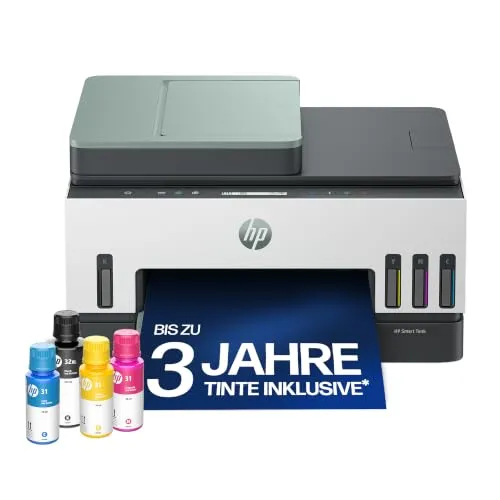 HP Smart Tank 7307 3-in-1 Multifunktionsdrucker – 3 Jahre Tinte inklusive, hohe Druckqualität