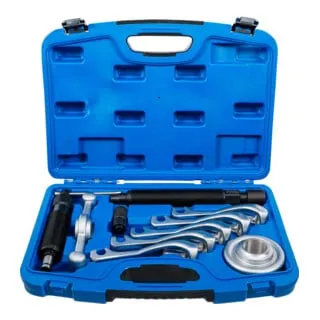 BGS 7681 | Hydraulischer Ausdrücker-Satz für Antriebswellen 125 - 215 mm - Auto & Motorrad - Stabiler Abzieher mit 10 t Druckkraft, ideal für eingeklebte oder festgerostete Gelenkwellen und Radnaben. Schnelle Anpassung der Abzieharme für vielseitigen Einsatz.