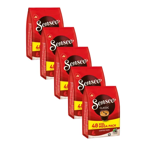 SENSEO Pads Classic - 240 Kaffeepads im XXL Pack - Kaffeepads für Senseo, ideal für vollmundigen Kaffeegenuss. Mit 240 Pads im praktischen XXL Pack erleben Sie jederzeit frischen Kaffee!