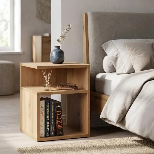 Krok Wood LORA Nachttisch in Artisan-Eiche in braun von Krok Wood