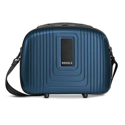 REDOLZ Hartschalen Handgepäck Kosmetik-Koffer | Stabiles Beauty-Case mit Aufsteckfunktion |34 x 17 x 27 cm aus leichtem Polypropylen (Essentials 14)