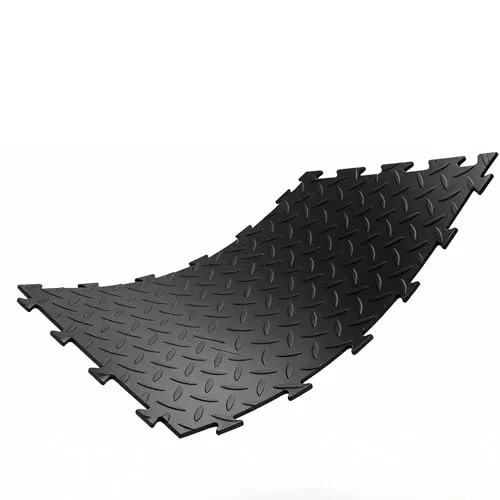 Gewerbeboden PVC Fliesen Noppen 8mm Garagenboden Industrieboden klick-Verlegung schwarz