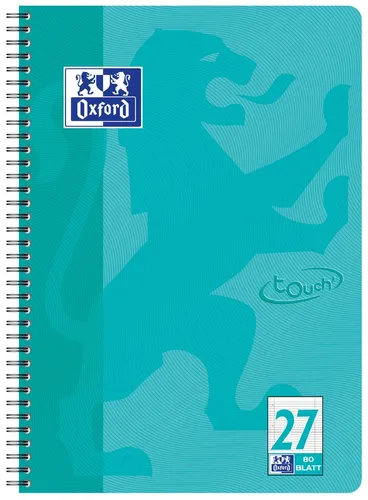Oxford Collegeblock Touch A4+ liniert 80 Blatt aqua