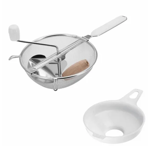 WESTMARK Passiersieb Set »Standard« – Praktisches Küchenset mit Einmachtrichter - Schalen & Schüsseln – Das Set beinhaltet ein 20 cm Passiersieb und einen Einmachtrichter, ideal für müheloses Abseihen und Einmachen von Lebensmitteln.