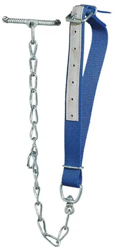Fritz Göbel Kleintierstall Göbel Kälberhalsband, blau, mit Kette, 60137