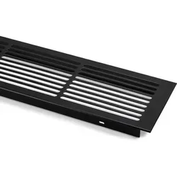 Lüftungsgitter Schlitzlochung Aluminium 500 X 86 Mm Schwarz
